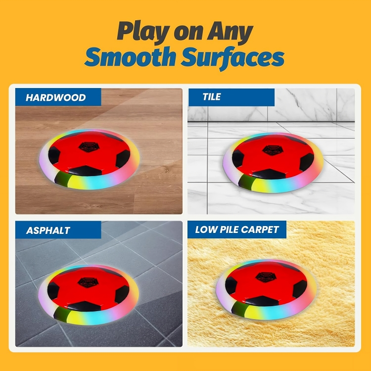 Magic Air Soccer Ball for Toddlers with Flashing Colored LED Lights