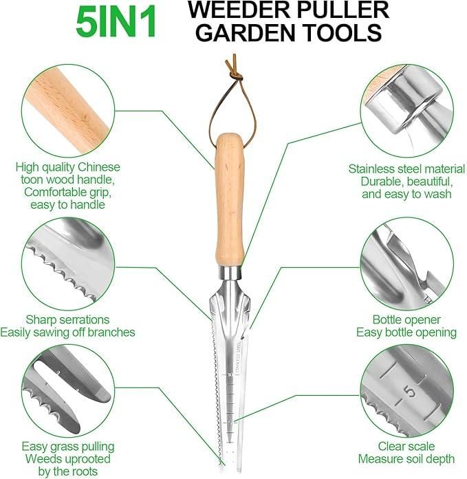 5 in 1 Manual Weeder Tool