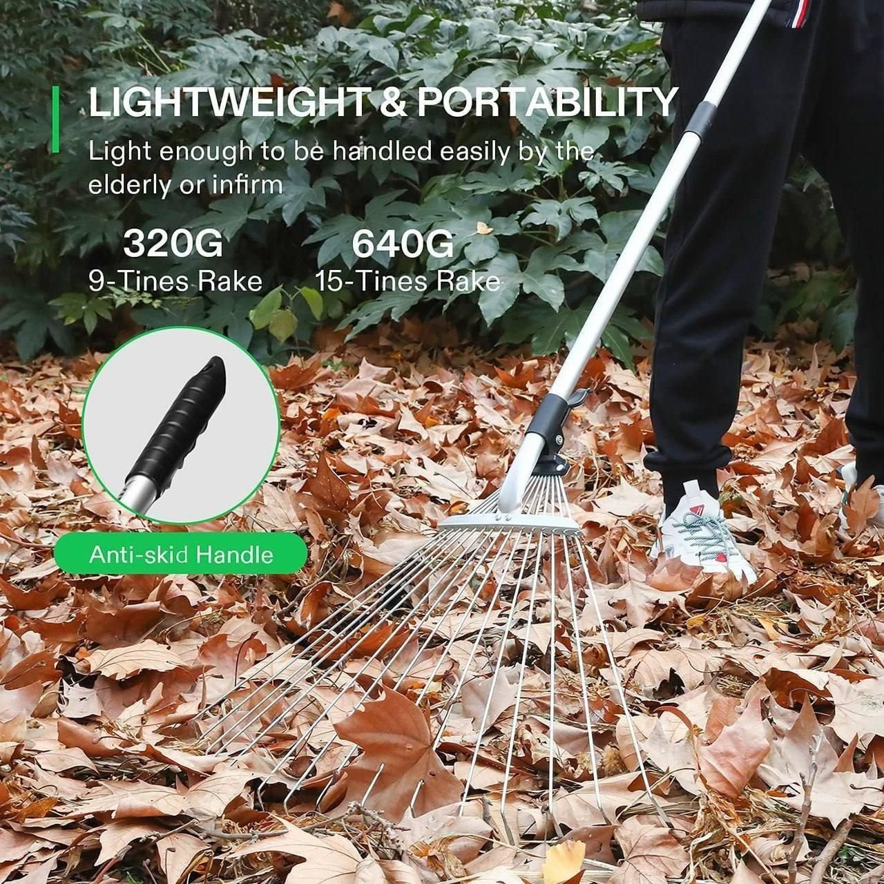 Garden & Yard Leaf Cleaning Rake