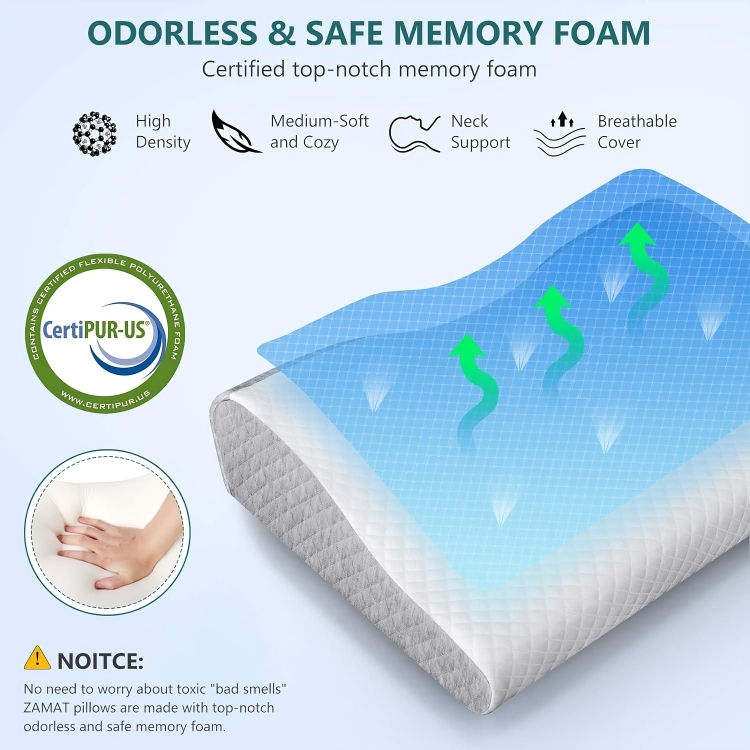 Orthopedic Cervical Memory Foam Sleeping Pillow Neck Spine Support