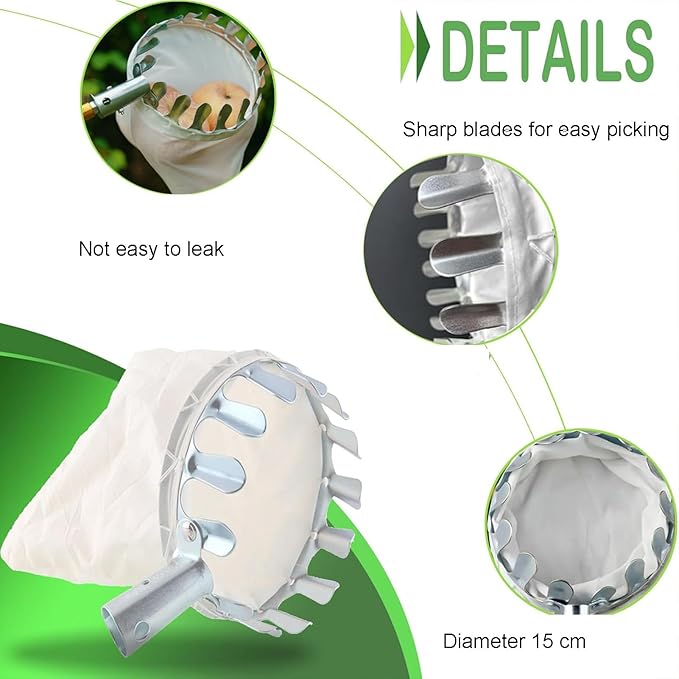 1 Set Fruit Picker Fruit Picking Tool With Storage Bag