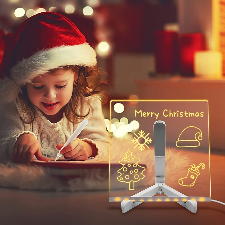 3D LED Light Glass Acrylic Writing pad { 15cm x 15cm }