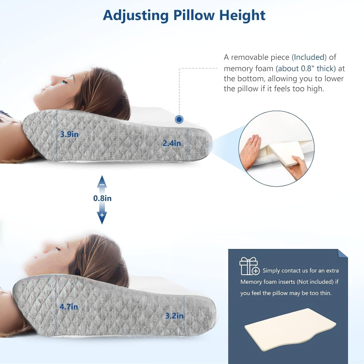 Orthopedic Cervical Memory Foam Sleeping Pillow Neck Spine Support