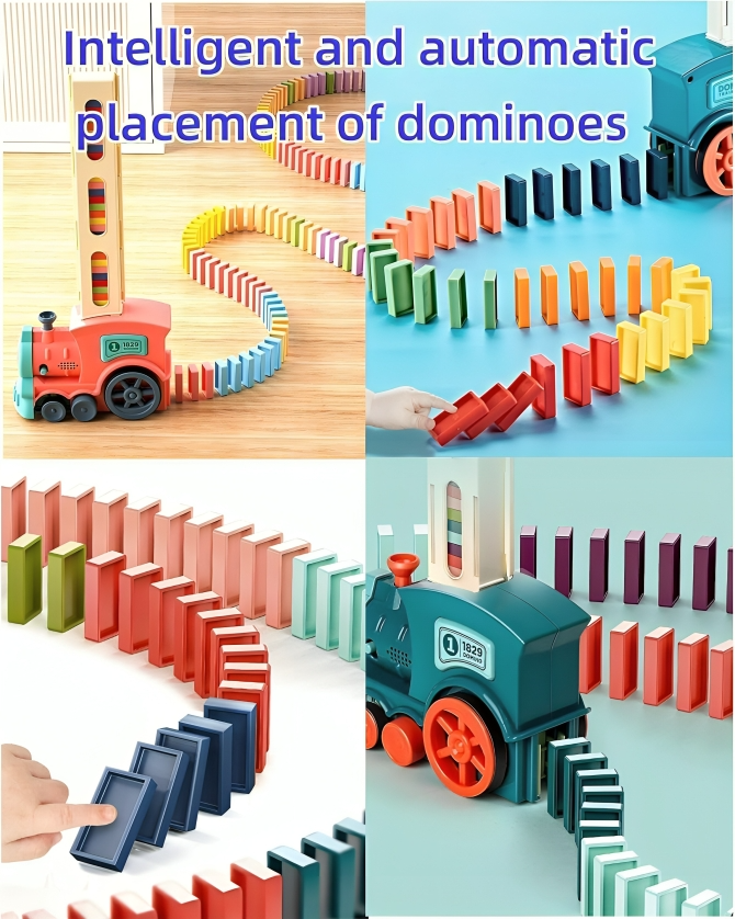 Train Toy Domino Set for Kids BPA Free Plastic with Sound Effects